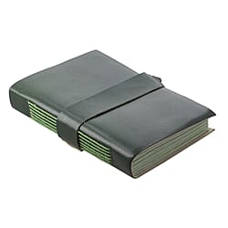 100% Genuine Leather Journal with Handmade Paper (Size 17x12x1 cm) - Black