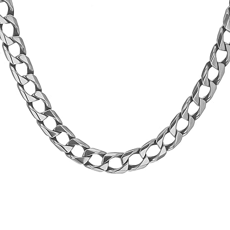 Rhodium Overlay Sterling Silver Chain (Size - 20),  Silver Wt. 82.4 Gms