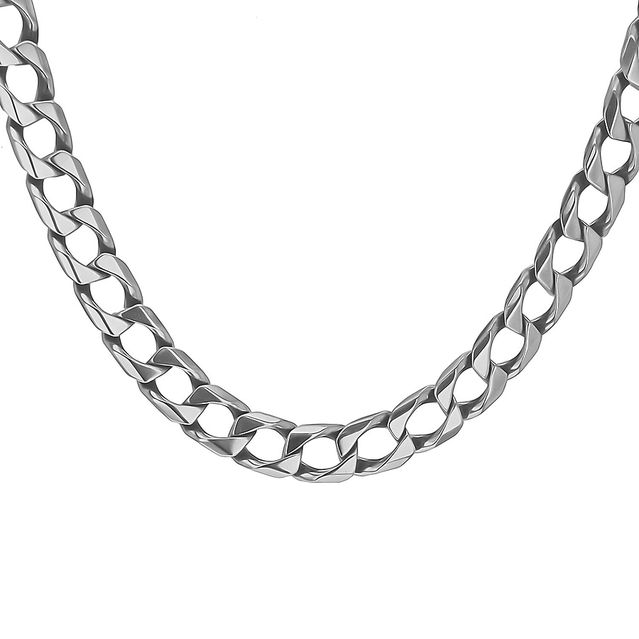 Rhodium Overlay Sterling Silver Chain (Size - 20),  Silver Wt. 82.4 Gms