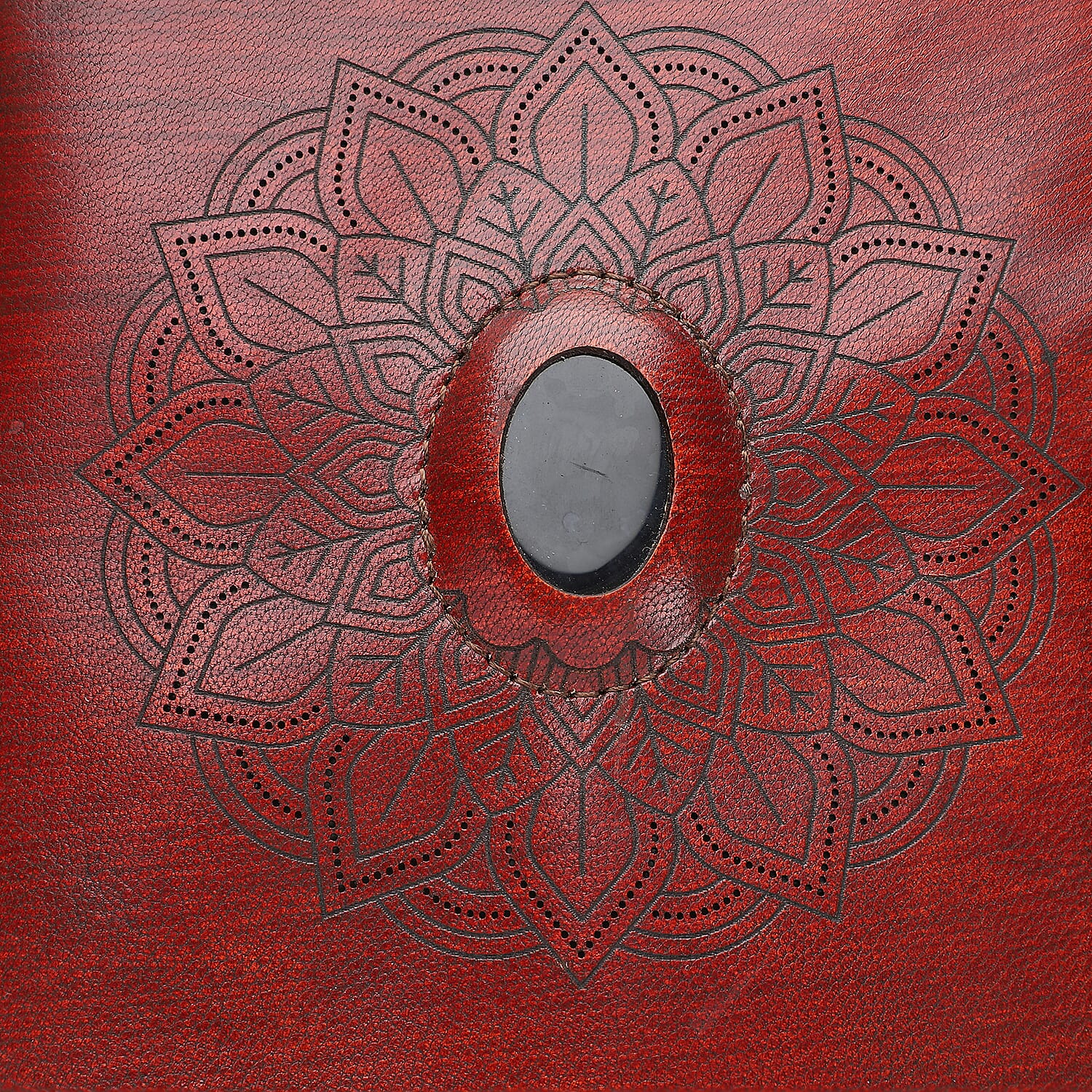 Lasercut 100% Genuine Leather Journal with Jasper Gemstone (Size 17x12x1 cm)