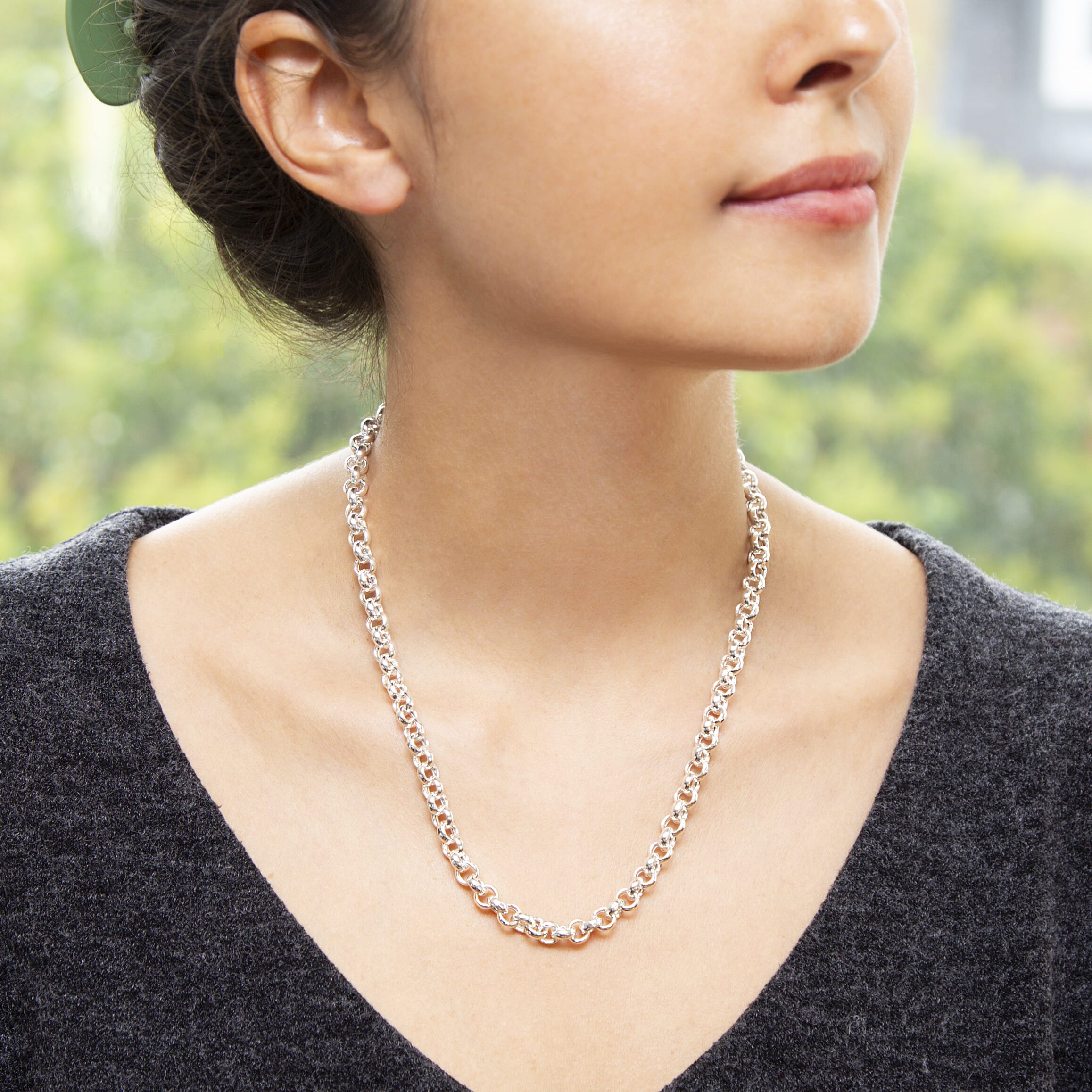 Sterling Silver Chain (Size - 18),  Silver Wt. 19.3 Gms