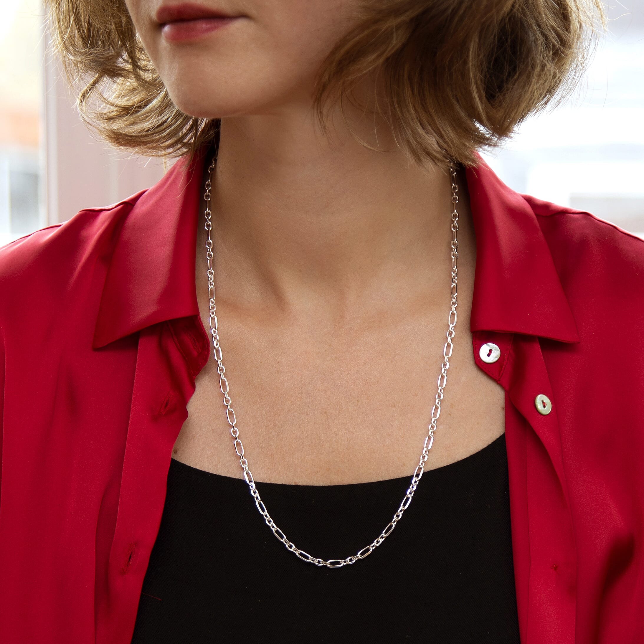 Sterling Silver Chain (Size - 24),  Silver Wt. 15.2 Gms