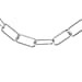 Sterling Silver Rhodium Plated 7.4mm Half Twisted Link Paper Chain 18 Inch