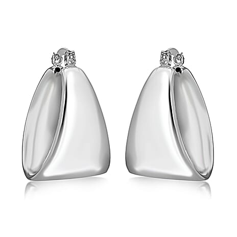 Rhodium Overlay Sterling Silver Earring,  Silver Wt. 7.9 Gms