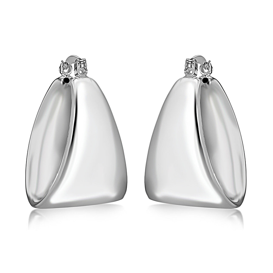 Rhodium Overlay Sterling Silver Earring,  Silver Wt. 7.9 Gms