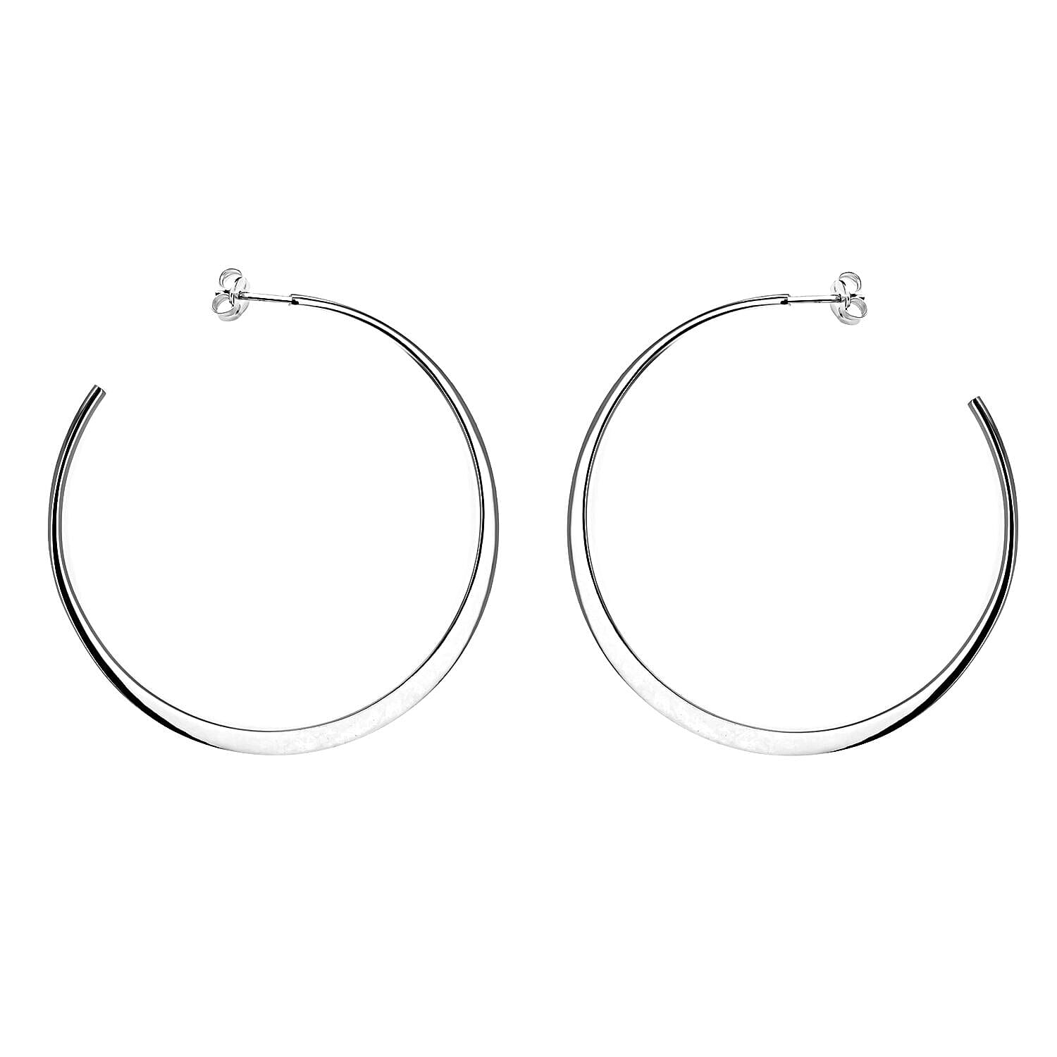 Rhodium Overlay Sterling Silver Earring,  Silver Wt. 7.3 Gms