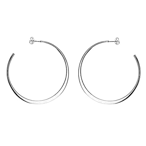 Rhodium Overlay Sterling Silver Earring,  Silver Wt. 7.3 Gms
