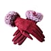 Faux Fur Cuff Gloves - Burgundy