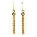 Sterling Silver Yellow Gold Plated 8mm x 72mm Bead and Ball Tassel Earrings