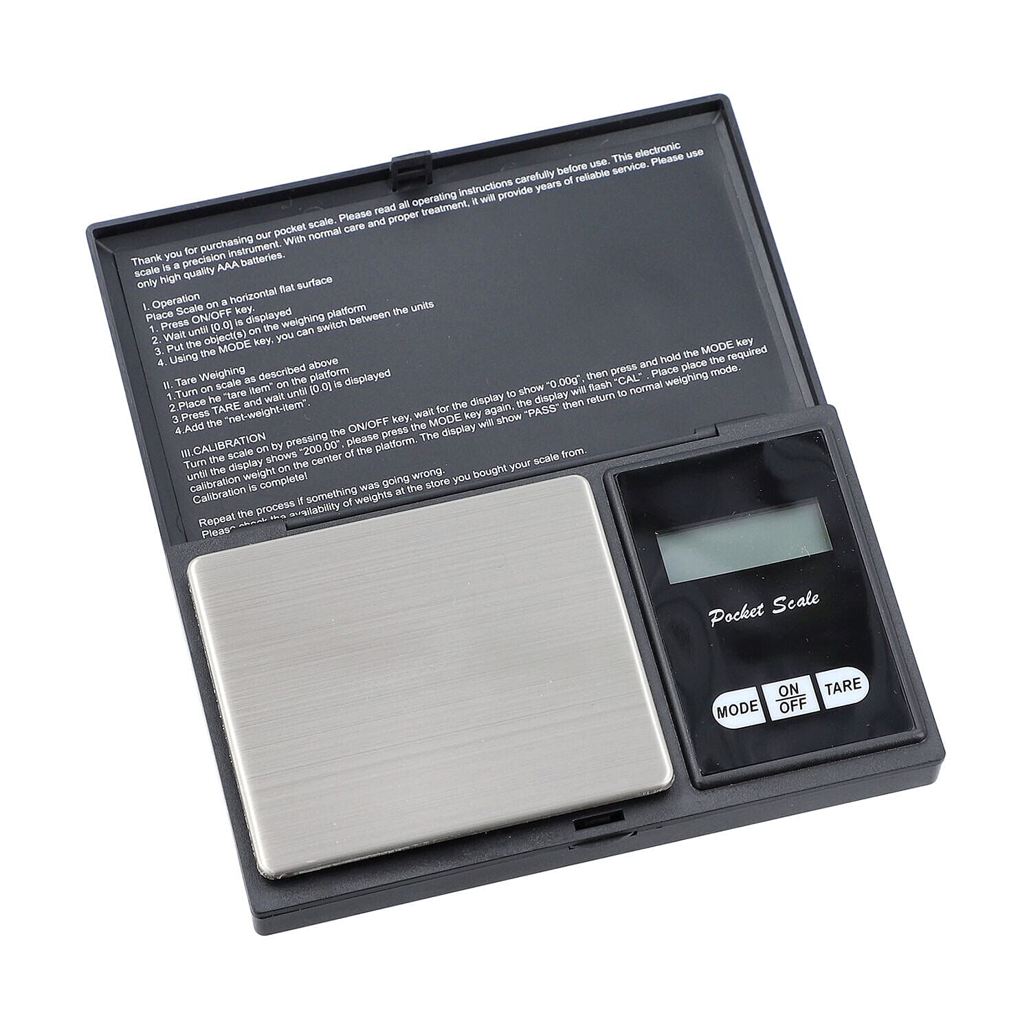 Digital Pocket Scale Jewellery Gold Gram Balance Weight Scale (0.1- 500 Gm) - Black