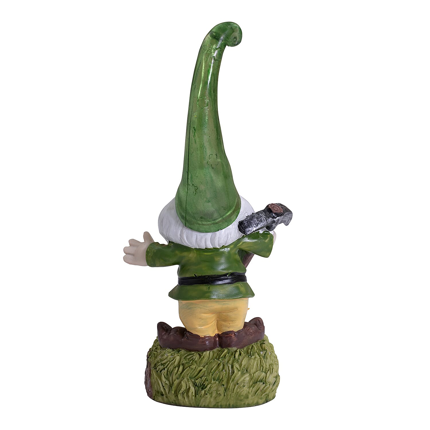 Gnomes Solar Garden Light (Green Hat) - 11in Approx