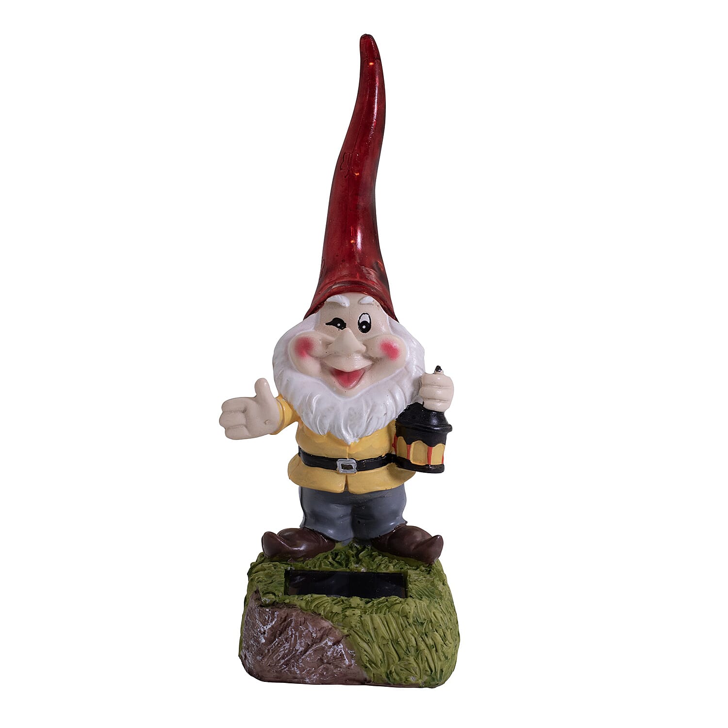 Solar Light Gnome With Red Hat (11 inch approx.)