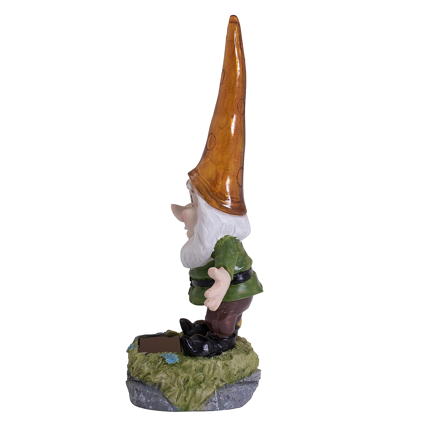 Solar Light Gnome With Yellow Hat (11 inch approx.)