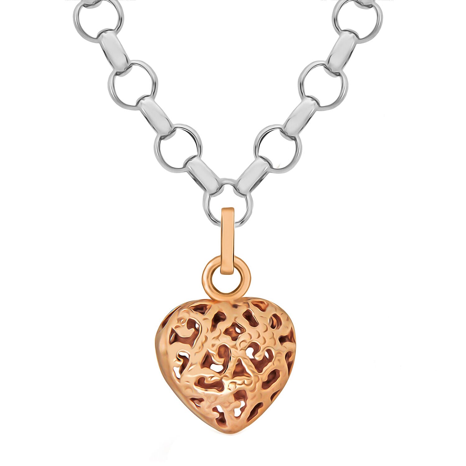 Belcher necklace with heart top