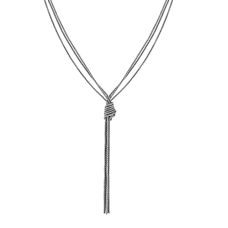 Rhodium Overlay Sterling Silver NecklaceE (Size - 18),  Silver Wt. 12.1 Gms