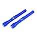 2 Piece Set  360 Degree Flexible Head 3 LED Magnetic Flashlight  Blue