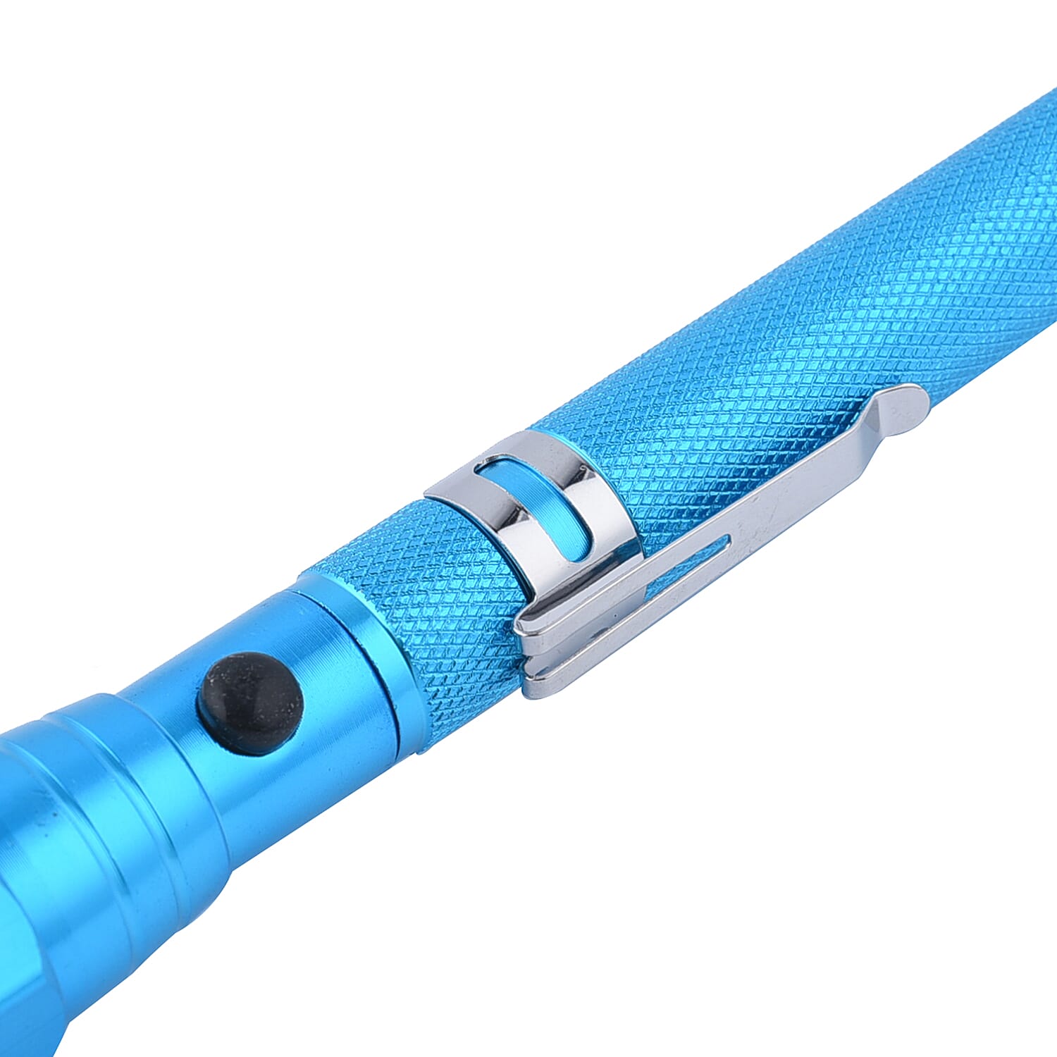 Set of 2 - 360 Degree Flexible Head 3 LED Magnetic Flashlight (Size 17x2.2 Cm) (4XLR44 Battery Included) - Cyan