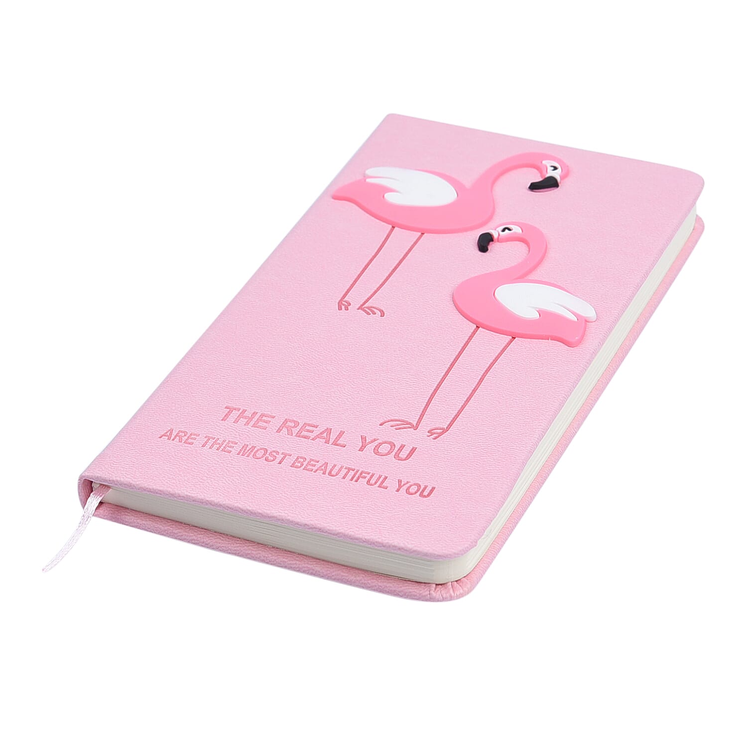 Flamingo Pattern Journal Notebook with 10 Stencils and a Pen (Size 18x10 Cm)