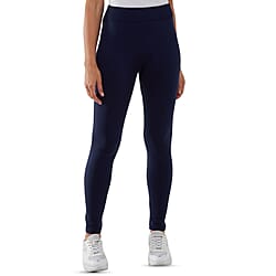 Tamsy  Fleece Lined Yoga Legging Black S ( 8-10 )