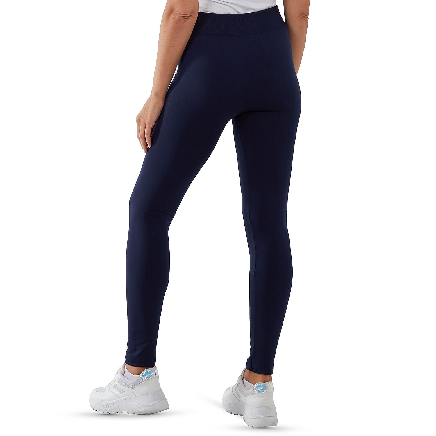 Tamsy  Fleece Lined Yoga Legging Black S ( 8-10 )