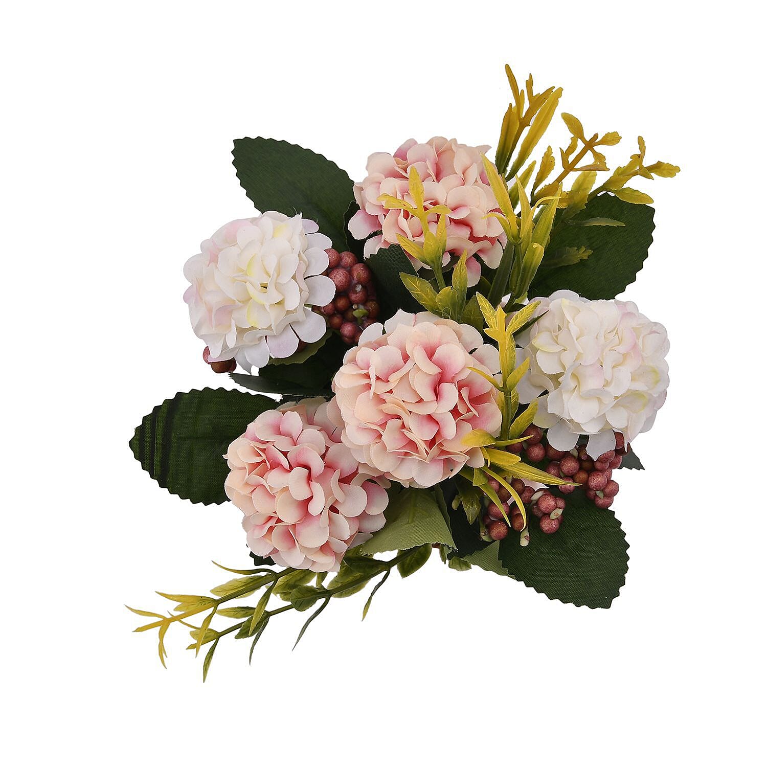 Carnation Faux Flower with Ceramic Basin (Size 15x8x8 cm) - Pink