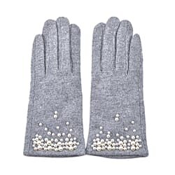 Cashmere Touch Screen Gloves (Size 23x9 cm) - Grey