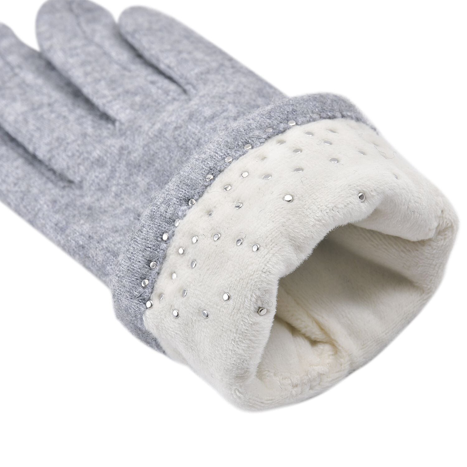 Cashmere Touch Screen Gloves (Size 23x9 cm) - Grey