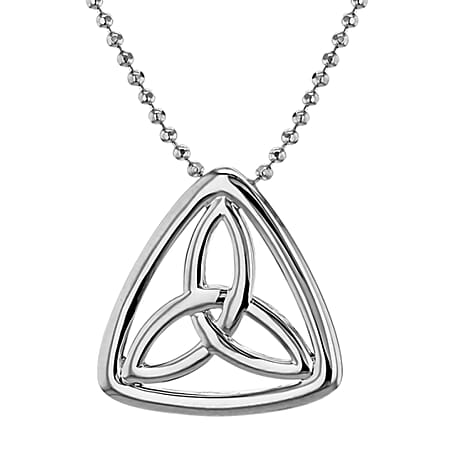 Rhodium Overlay Sterling Silver NecklaceE (Size - 16)