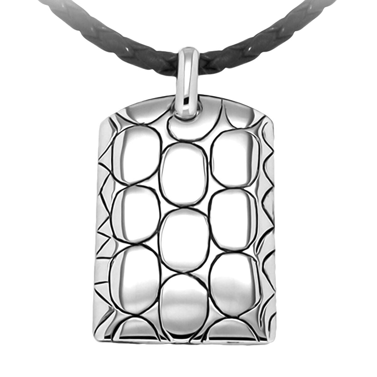 Rhodium Overlay Sterling Silver NecklaceE (Size - 18),  Silver Wt. 17.8 Gms