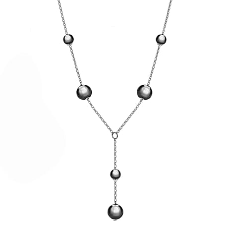 Rhodium Overlay Sterling Silver NecklaceE (Size - 18),  Silver Wt. 13.1 Gms