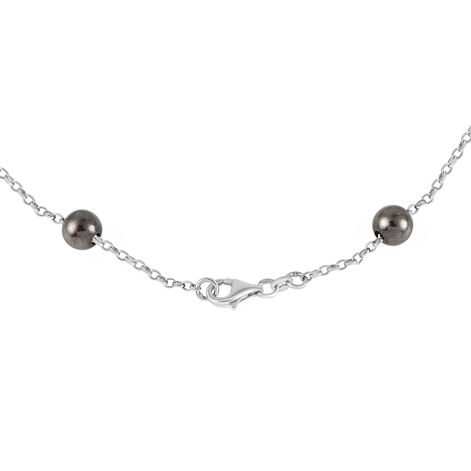 Rhodium Overlay Sterling Silver NecklaceE (Size - 18),  Silver Wt. 13.1 Gms