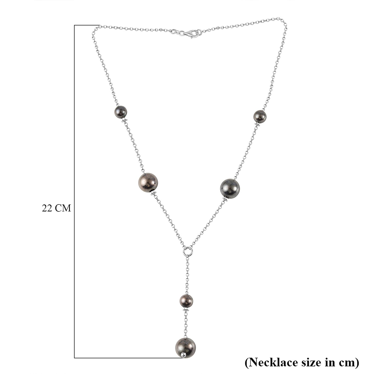 Rhodium Overlay Sterling Silver NecklaceE (Size - 18),  Silver Wt. 13.1 Gms