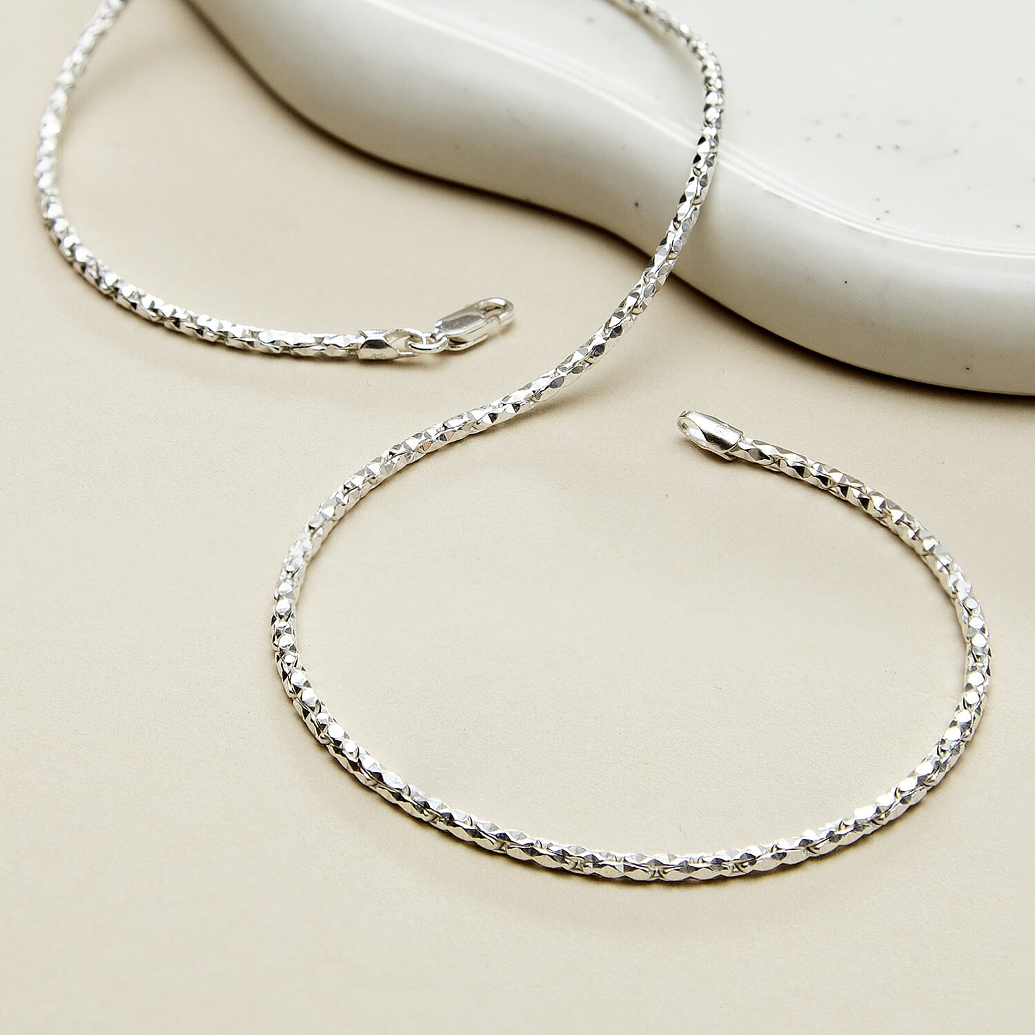 Sterling Silver Chain (Size - 18),  Silver Wt. 15.7 Gms