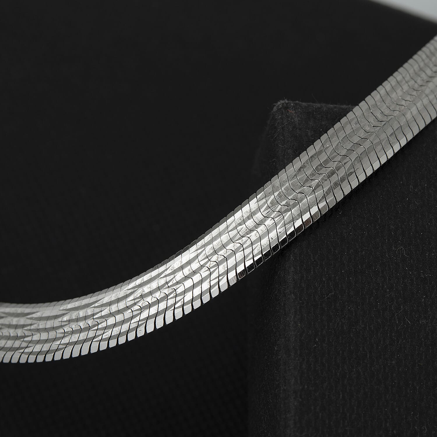 Rhodium Overlay Sterling Silver NecklaceE (Size - 17),  Silver Wt. 19.5 Gms