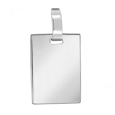 Sterling Silver 24mm x 38mm Flat Rectangle Pendant