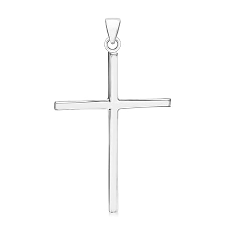 Sterling Silver 37mm x 59mm Large Cross Pendant