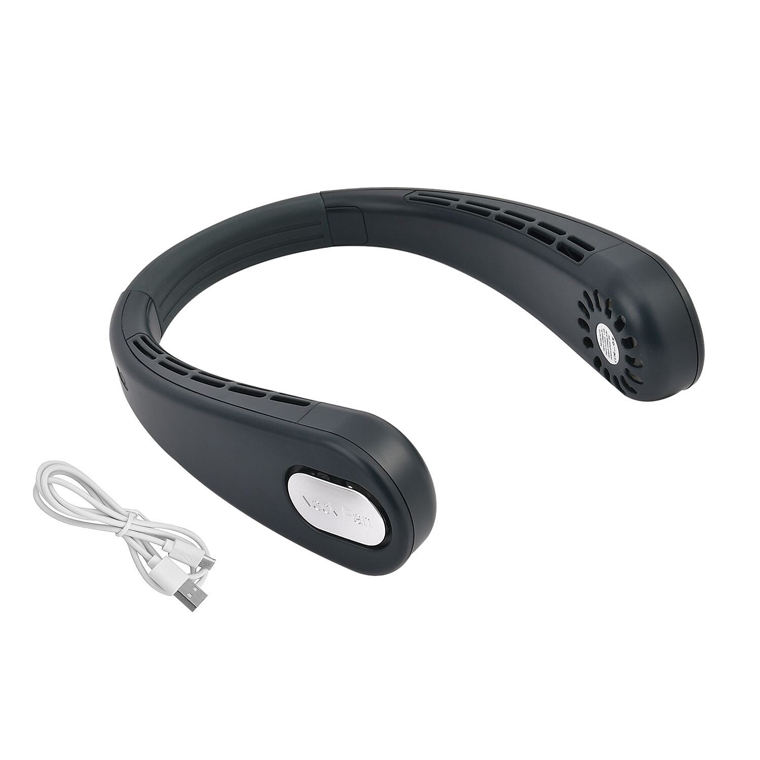 LIQUIDATION DEAL - Rechargeable 360 Degree Flexible Bladeless & Wireless Neck Fan with 48 Air Outlets, 3 Speeds & Upto 12HR Run Time - Green