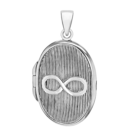 Rhodium Overlay Sterling Silver Pendant,  Silver Wt. 5.5 Gms