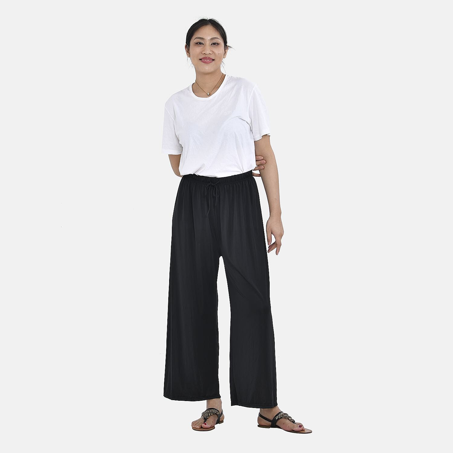 DOD - TAMSY Jersey Stretchable Trousers (One Size,8-16) - Classic Black
