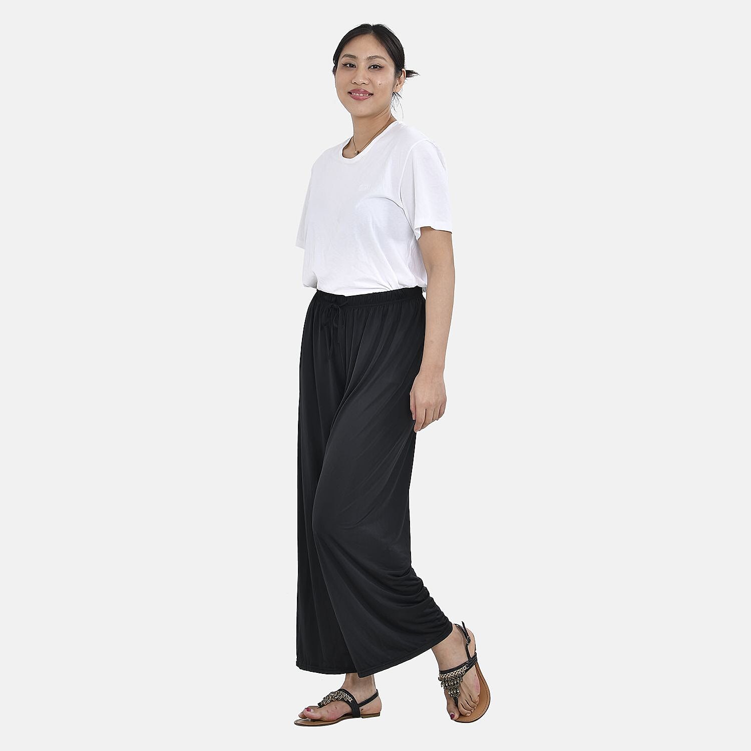 DOD - TAMSY Jersey Stretchable Trousers (One Size,8-16) - Classic Black