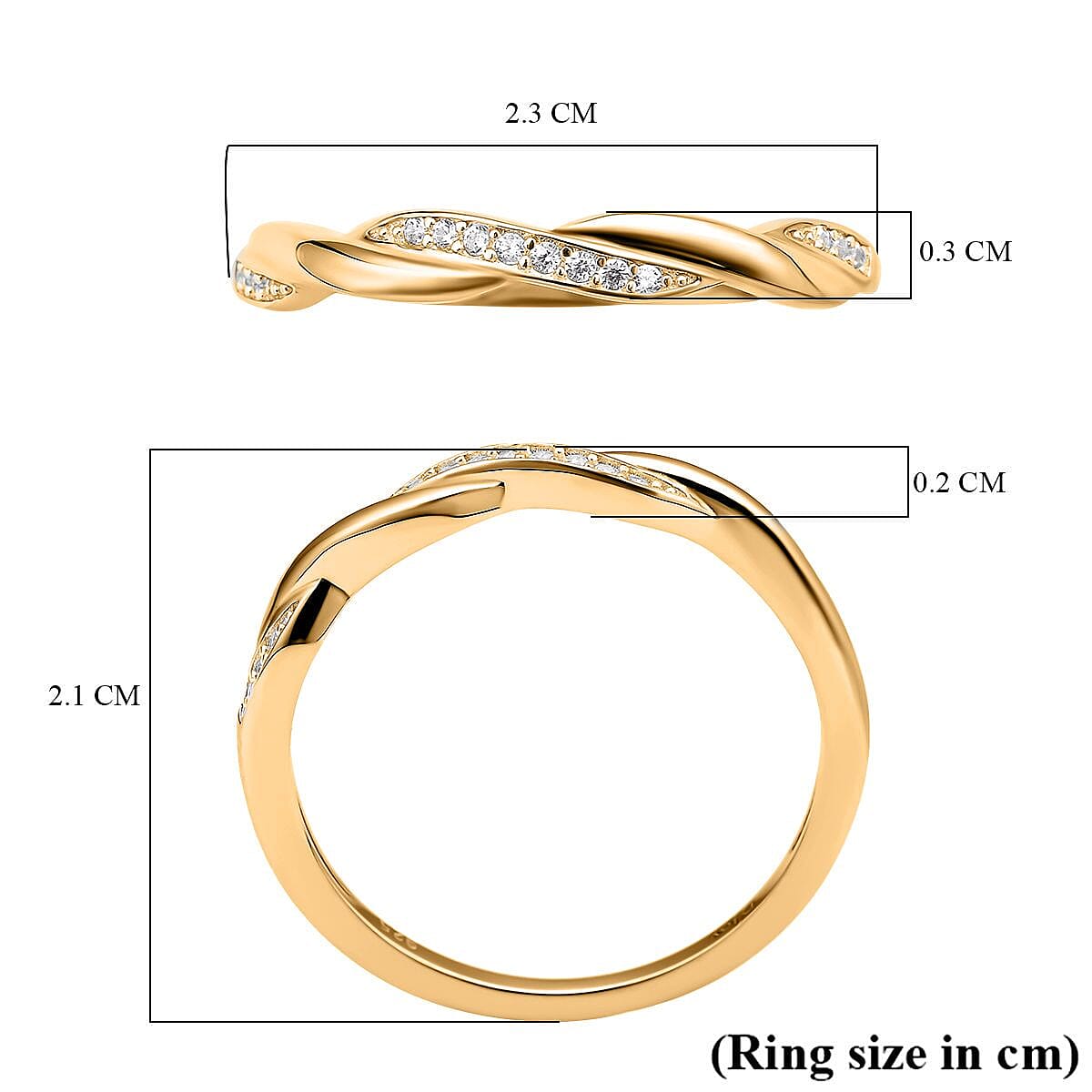 Simulated Diamond Ring in Sterling Silver