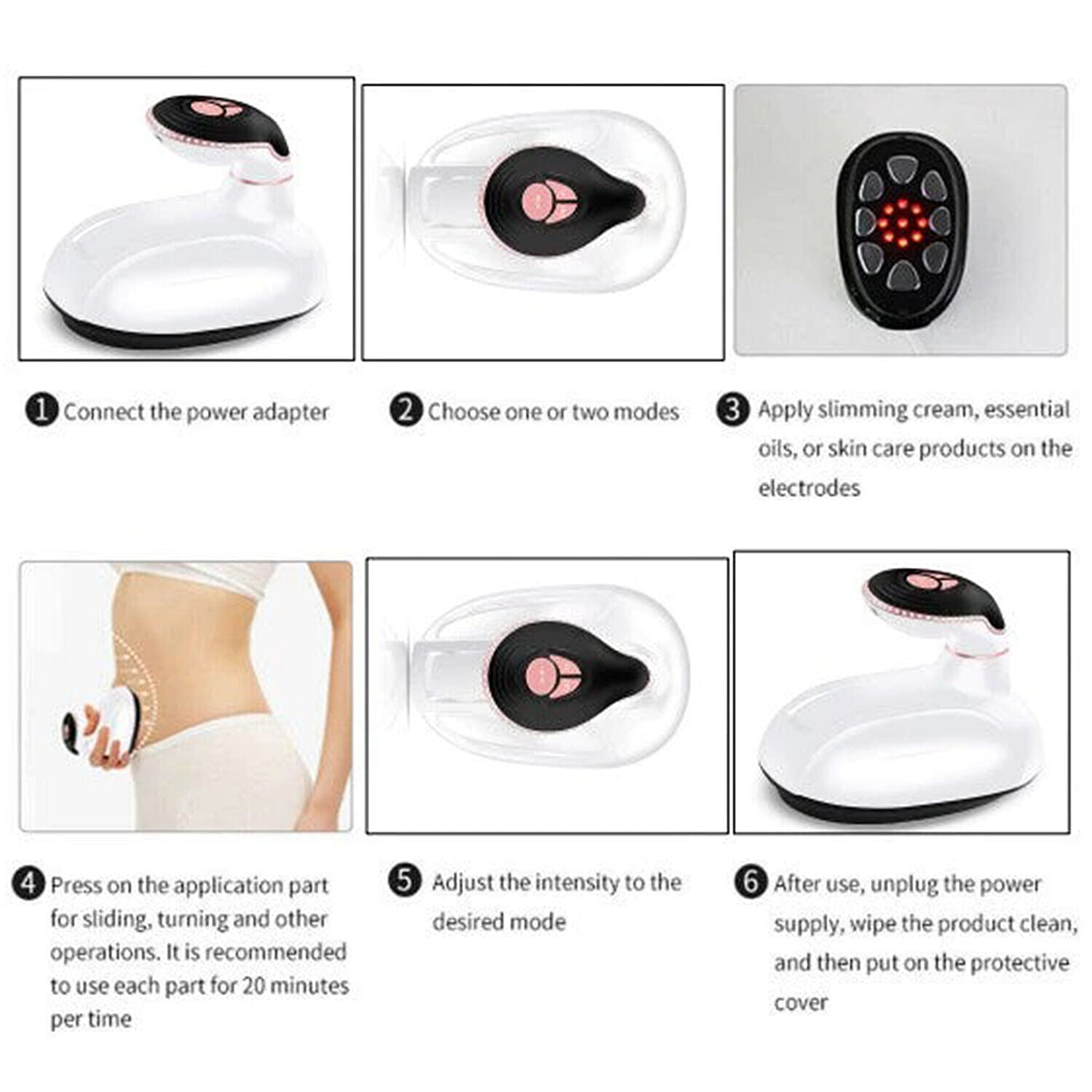 Lunamour - MF-IP 5-in-1 Body Contouring & Slimming Device - White - Lifetime Warranty