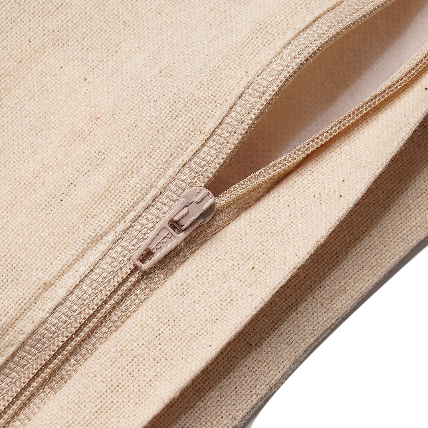 Set of 2 - 100% Cotton Cushion Cover with Tufting Work - Cream