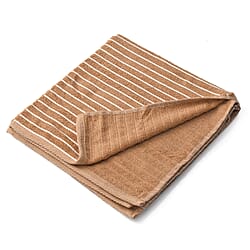 Cotton Patterned Bath Towel (Size 76x152 cm) - Orange