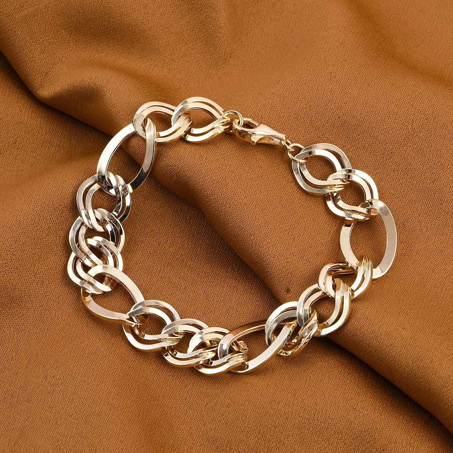 9K Yellow Gold Figaro Bracelet (Size - 7.5), Gold Wt. 8.20 Gms