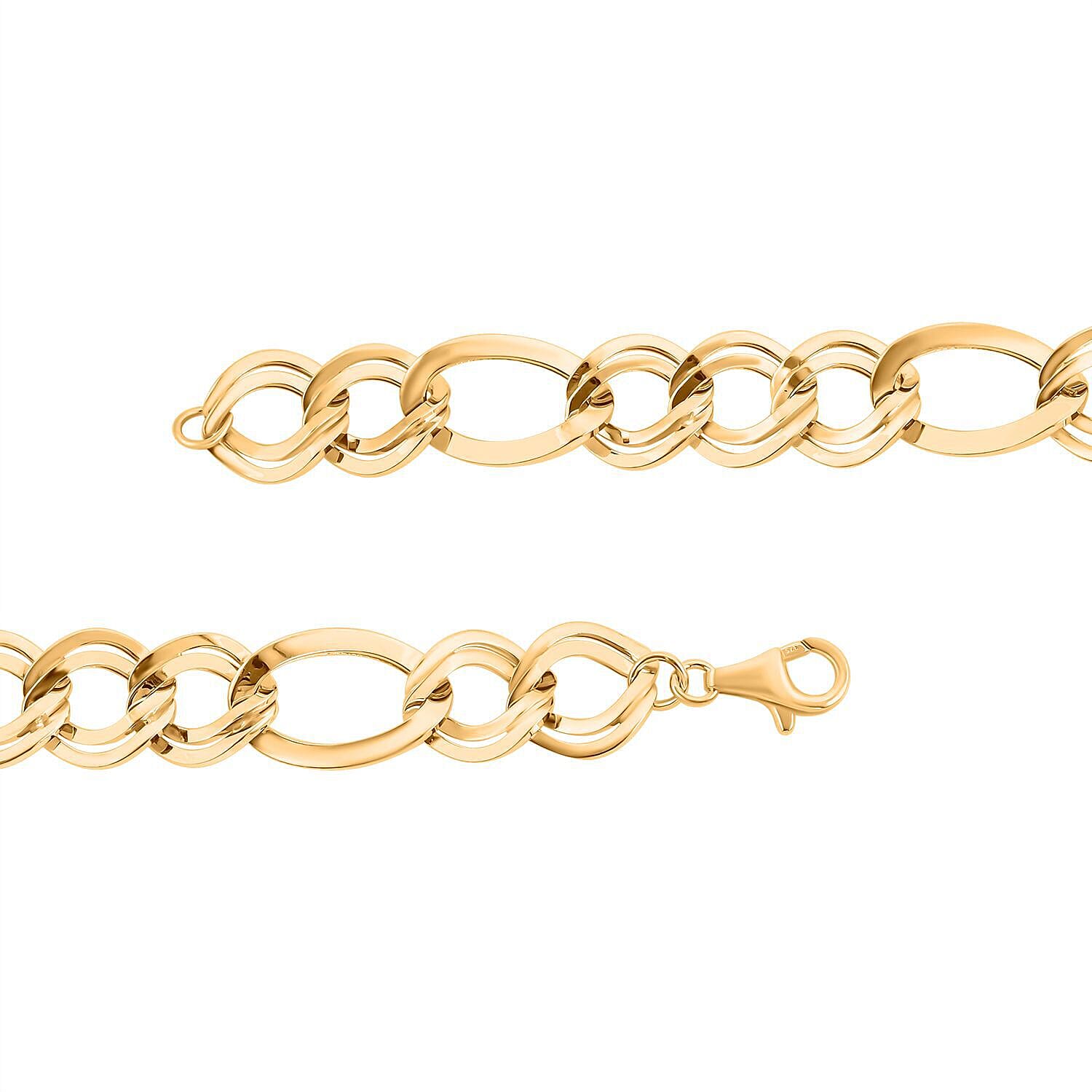 9K Yellow Gold Figaro Bracelet (Size - 7.5), Gold Wt. 8.20 Gms