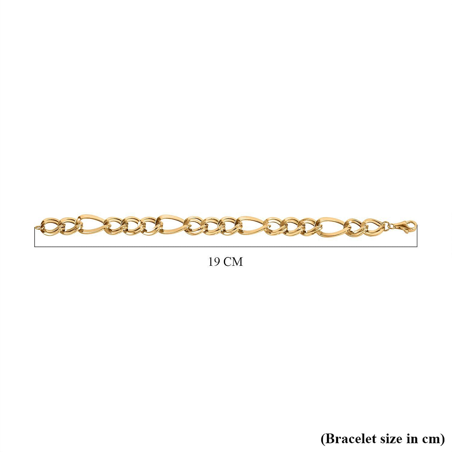 9K Yellow Gold Figaro Bracelet (Size - 7.5), Gold Wt. 8.20 Gms