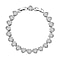 White Cubic Zirconia  Bracelet (Size - 7.5) in White Silver Tone 10.000  Ct.