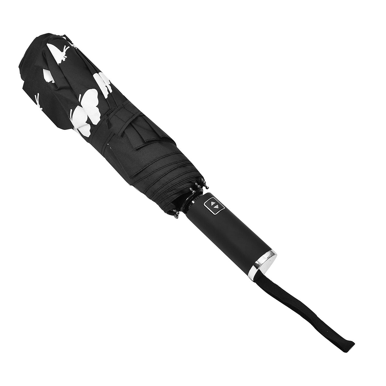 Colour Changing Butterfly Pattern Auto Open & Close Umbrella - Black