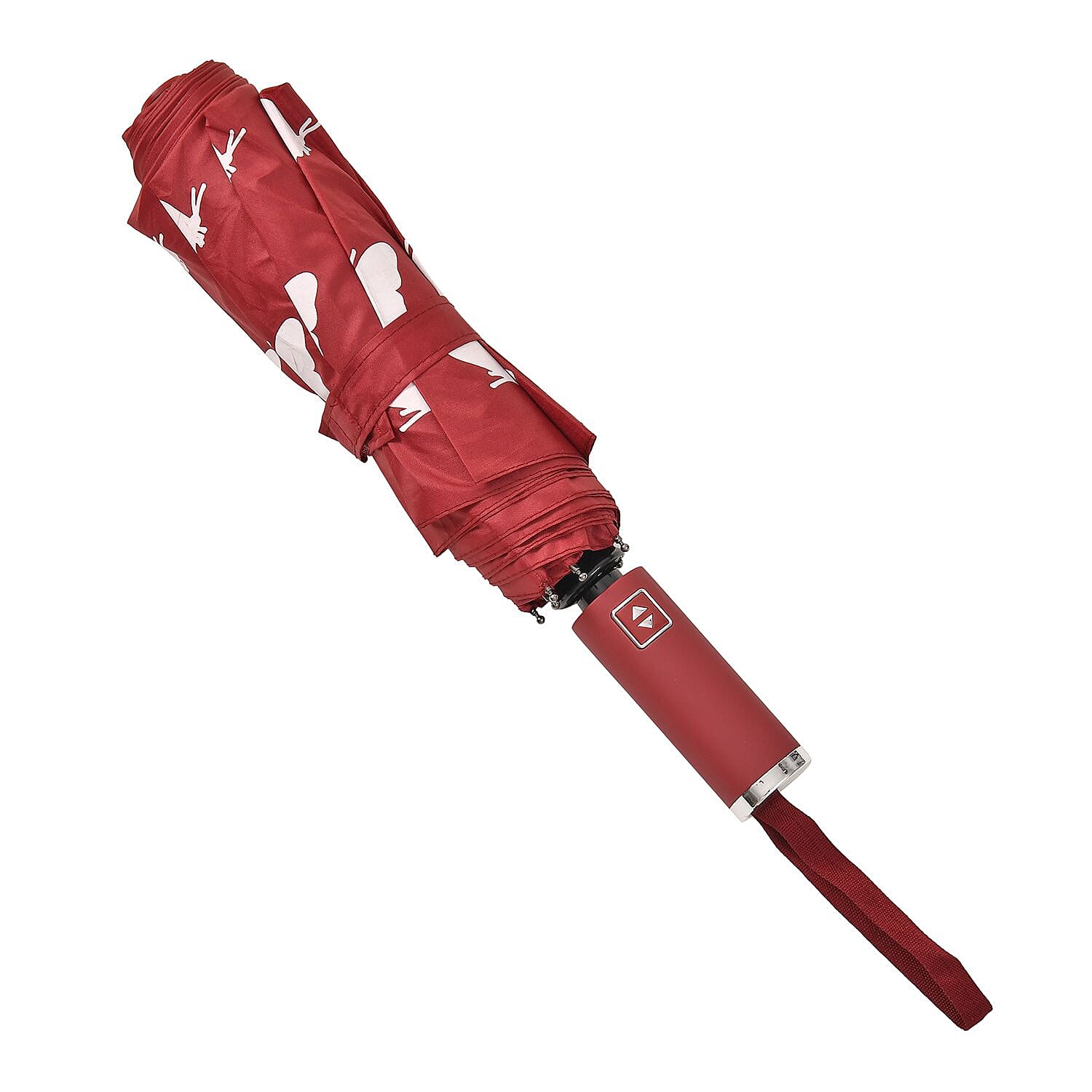 Colour Changing Butterfly Pattern Auto Open - Close Umbrella - Wine Red